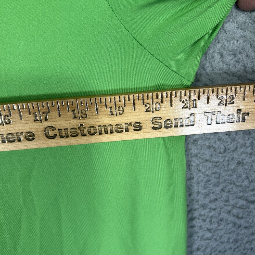 Royal & Awesome Polo Shirt Mens Large Green Performance Stretch Golf‎ Preppy - Picture 5 of 7